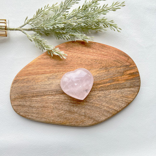 Rose Quartz Puffy Hearts